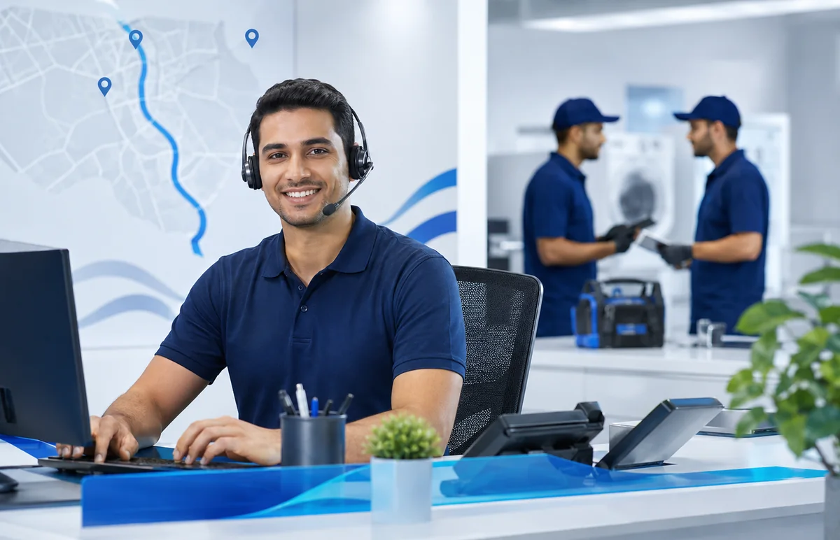 خدمة العملاء تنسق طلبات الصيانة